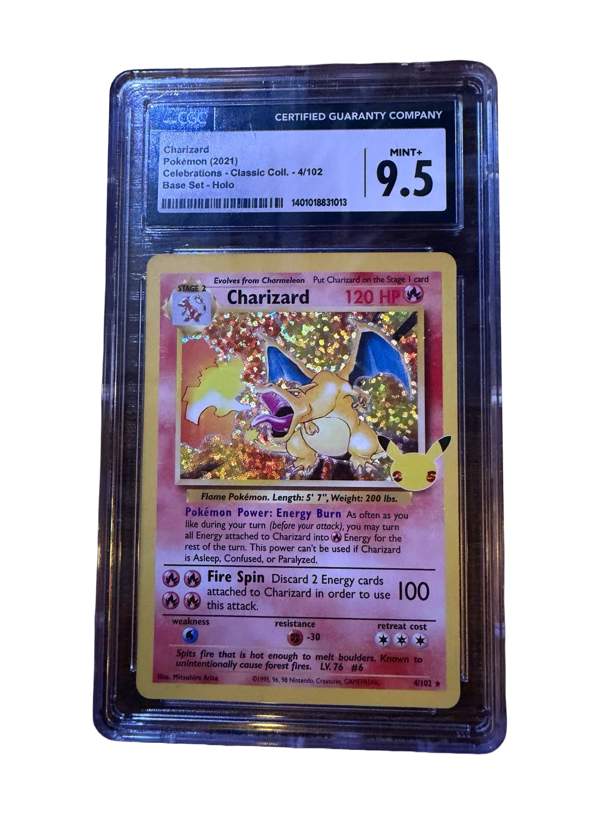 2021 Pokémon Celebrations Charizard 4/102 Classic Collection Holo CGC 9.5 MINT+