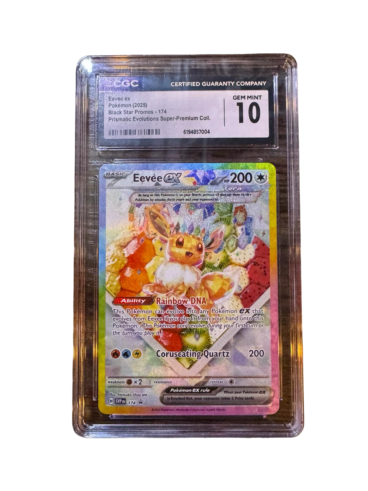 2025 Pokémon Eevee ex #174 Black Star Promo Prismatic Evolutions CGC 10 GEM MINT