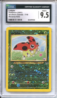 Pokemon Graded: Ledyba 7/18 Southern Islands (2021) Reverse Holo CGC 9.5