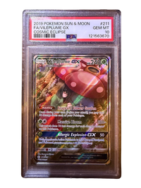 2019 Pokémon Cosmic Eclipse Vileplume GX #211/236 Full Art PSA 10 GEM MINT