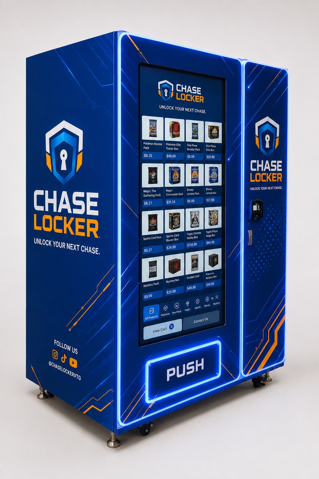 Chase Locker digital trading card vending machine
